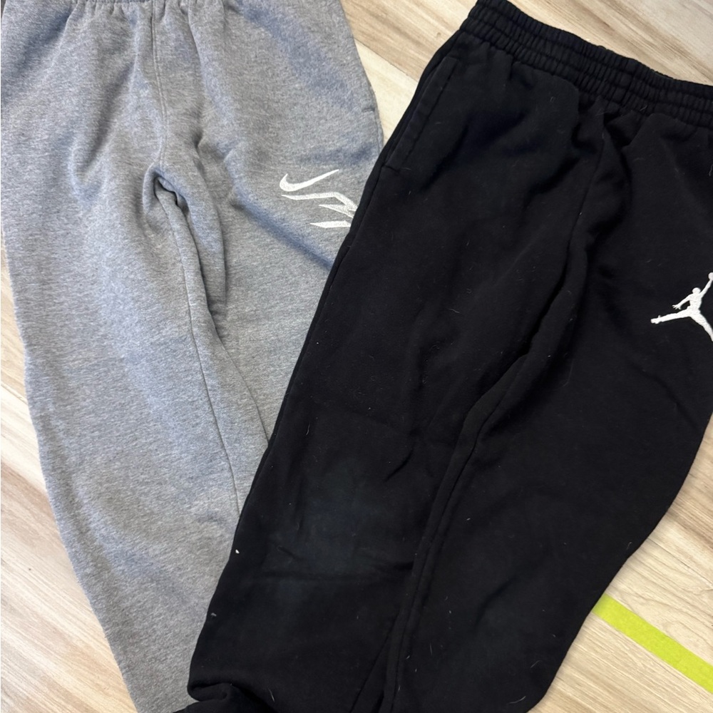 Nike Kids Black and Gray Sweatpants